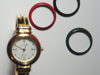 Peugeot Gold Watch Changeable Dial Covers