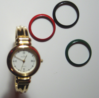 Peugeot Gold Watch Changeable Dial Covers